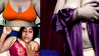 Sensuell Desi Bhabhi Med Store Brystvorter Og Saree