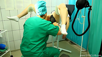 Dirty Doctor Examines Patient On Gynecological Chair