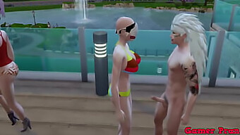 Cap 12, A Amiga De Hinata, A Leva Para A Piscina Para Um Ménage À Trois Com Sua Esposa Mais Jovem.