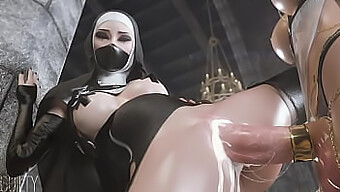 Watch A Big-Titted Nun Get Her Tight Asshole Pounded In 3d