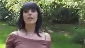 Brunette With Big Tits Takes Money For Public Sex