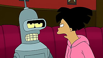 Bender Takes On Amy In A Heated Cartoon Battle