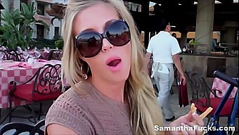 Bombe Blonde Samantha Cabo En Vacances