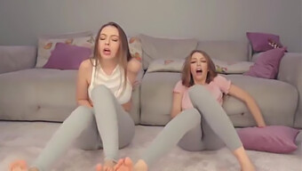 Hot Orgasm With Squirting Twins