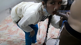 Indian Maid Giving A Deep Throat Blowjob In A House Party