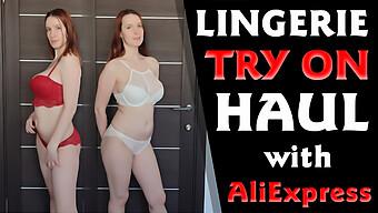 Try On Spicy Lingerie With A Russian Teen