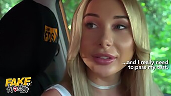 The Pretty Blonde Marilyn Crystal Gets Her Mouth Filled With Cum By Her Driving Instructor