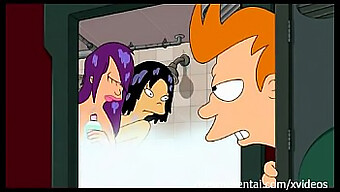 Hentai สนุกกับ Amy และ Leela ในการ์ตูน Futurama