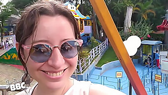 Homemade Couple Enjoys Oral Pleasure On Ferris Wheel