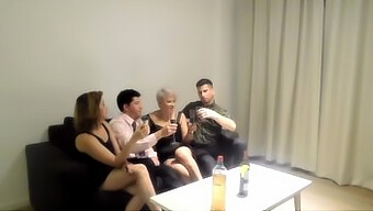 Blowjob And Anal Party With A Sister And Two Strangers