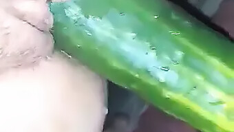 Asiática Amateur Se Corre Con Un Pepino